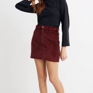 Madewell skirt Zip front